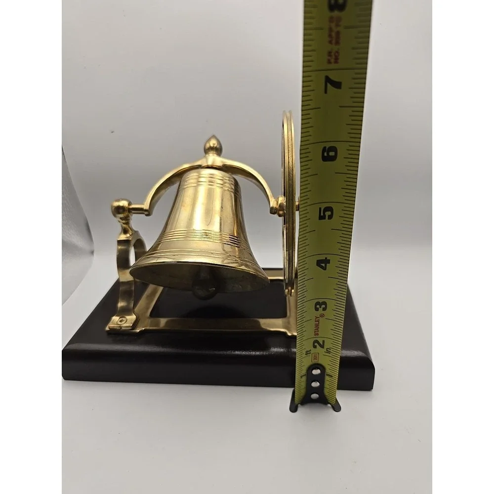 Nautical‎ Brass Ships Wheel Hotel Counter Table Bell Vintage